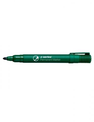 Marker permanent a-series varf rotund 2 mm verde A-series - 1 - Tik.ro
