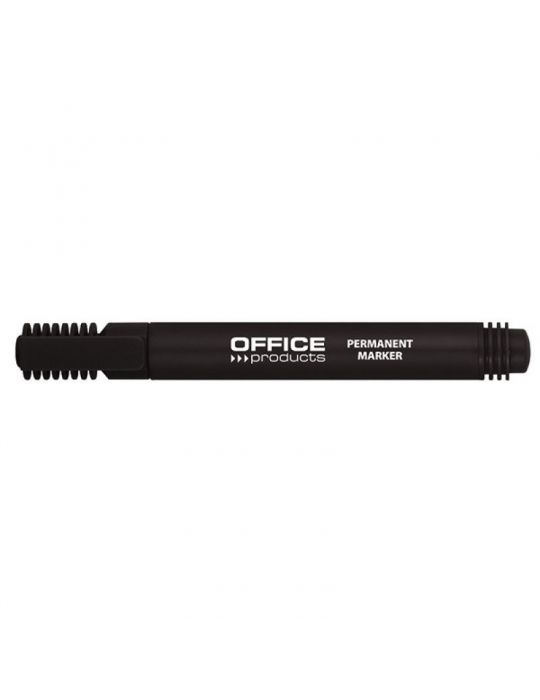 Marker permanent office products varf rotund 1-3 mm negru  - 1