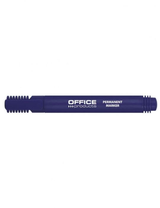 Marker permanent office products varf rotund 1-3 mm albastru  - 1