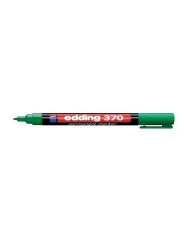 Marker permanent edding 370 corp plastic varf rotund 1 mm verde Edding - 1 - Tik.ro