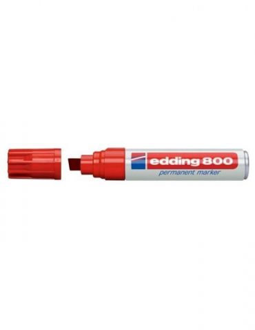 Marker permanent edding 800 corp aluminiu varf retezat 4-12 mm rosu Edding - 1 - Tik.ro