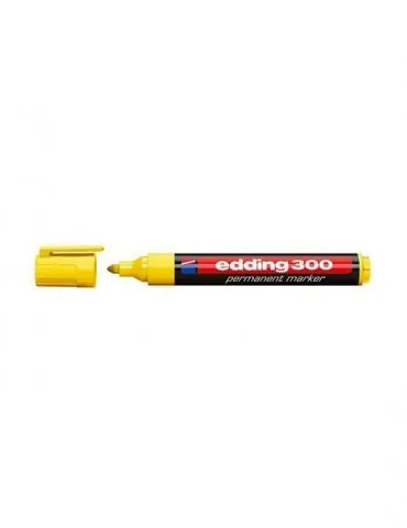 Marker permanent edding 300 corp plastic varf rotund 1.5-3 mm galben Edding - 1 - Tik.ro