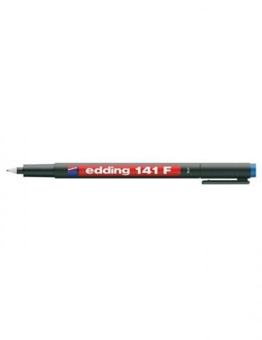 Marker permanent edding ohp 141f corp plastic varf rotund 0.6 mm albastru Edding - 1 - Tik.ro