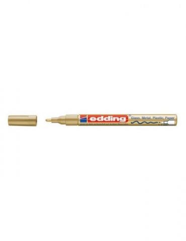 Marker permanent edding 751 cu vopsea corp metalic varf rotund 1-2 mm auriu Edding - 1 - Tik.ro