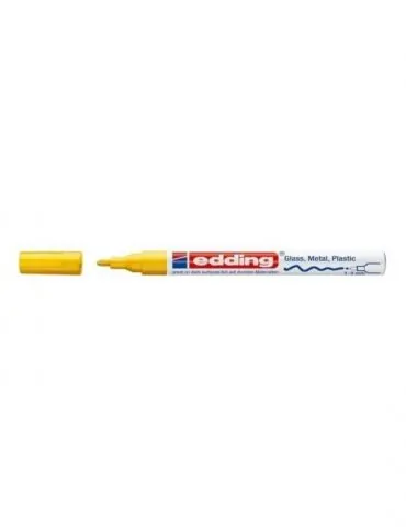 Marker permanent edding 751 cu vopsea corp metalic varf rotund 1-2 mm galben Edding - 1 - Tik.ro
