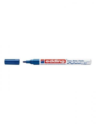 Marker permanent edding 751 cu vopsea corp metalic varf rotund 1-2 mm albastru Edding - 1 - Tik.ro