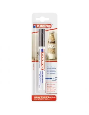 Marker edding 750 cu vopsea corp metalic varf 2-4 mm negru blister Edding - 1 - Tik.ro