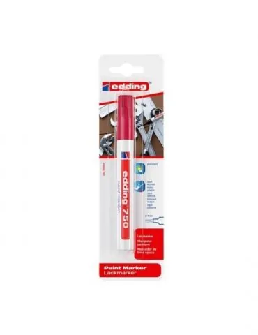 Marker edding 750 cu vopsea corp metalic varf 2-4 mm rosu blister Edding - 1 - Tik.ro