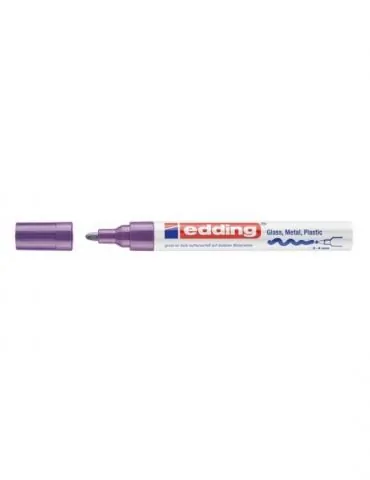 Marker permanent edding 750 cu vopsea corp metalic varf rotund 2-4 mm violet Edding - 1 - Tik.ro