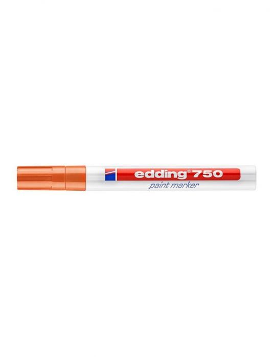 Marker cu vopsea edding 750 corp metalic varf 2-4 mm portocaliu Edding - 1