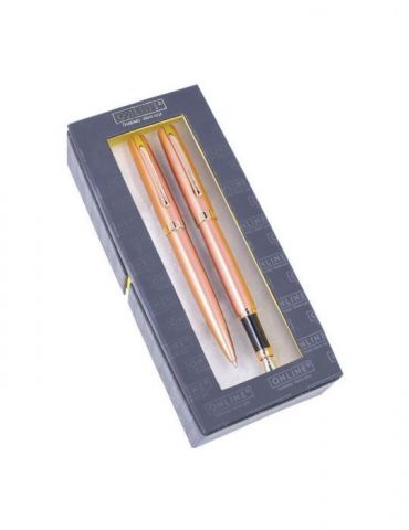 Set stilou si pix online eleganza design roz auriu ambalat in cutie Online - 1
