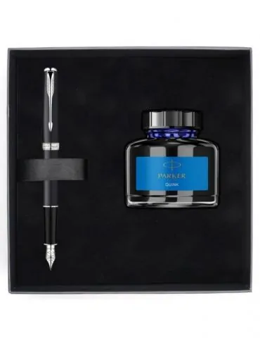 Set stilou parker sonnet mat negru ct  caseta cadou cu calimara Parker - 1 - Tik.ro