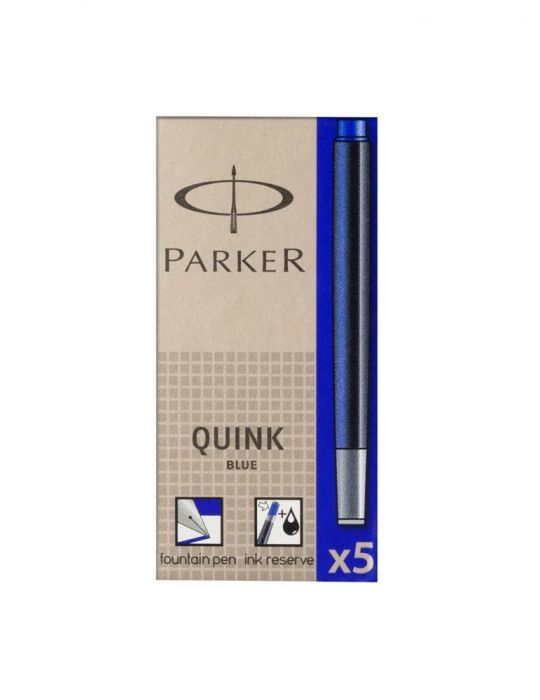 Patroane cerneala parker quink albastru 5 bucati/set Parker - 1