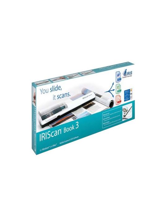 I.R.I.S. IRIScan Book 3 Scanner portabil 900 x 900 DPI A4 Alb I.R.I.S. - 1
