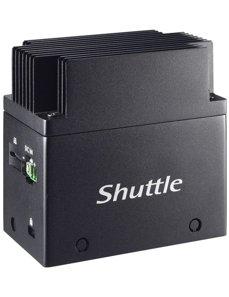 Shuttle EDGE EN01J3 J3355 Intel Celeron 4 Giga Bites LPDDR4-SDRAM 64 Giga Bites eMMC Mini PC Negru