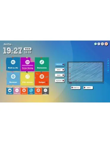 Newline TT-6519RS table albe interactive 165,1 cm (65") 3840 x 2160 Pixel Ecran tactil Negru Newline - 4