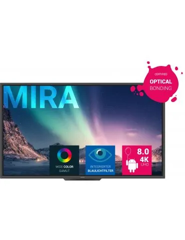 Newline Mira table albe interactive 2,18 m (86") 3840 x 2160 Pixel Ecran tactil Negru Newline - 1
