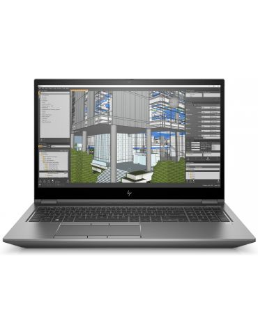 Laptop HP Zbook Fury 15 G8, Intel Core i7-11800H, 15.6inch, RAM 16GB, SSD 512GB, nVidia RTX A3000 6GB, Windows 11 Pro, Grey