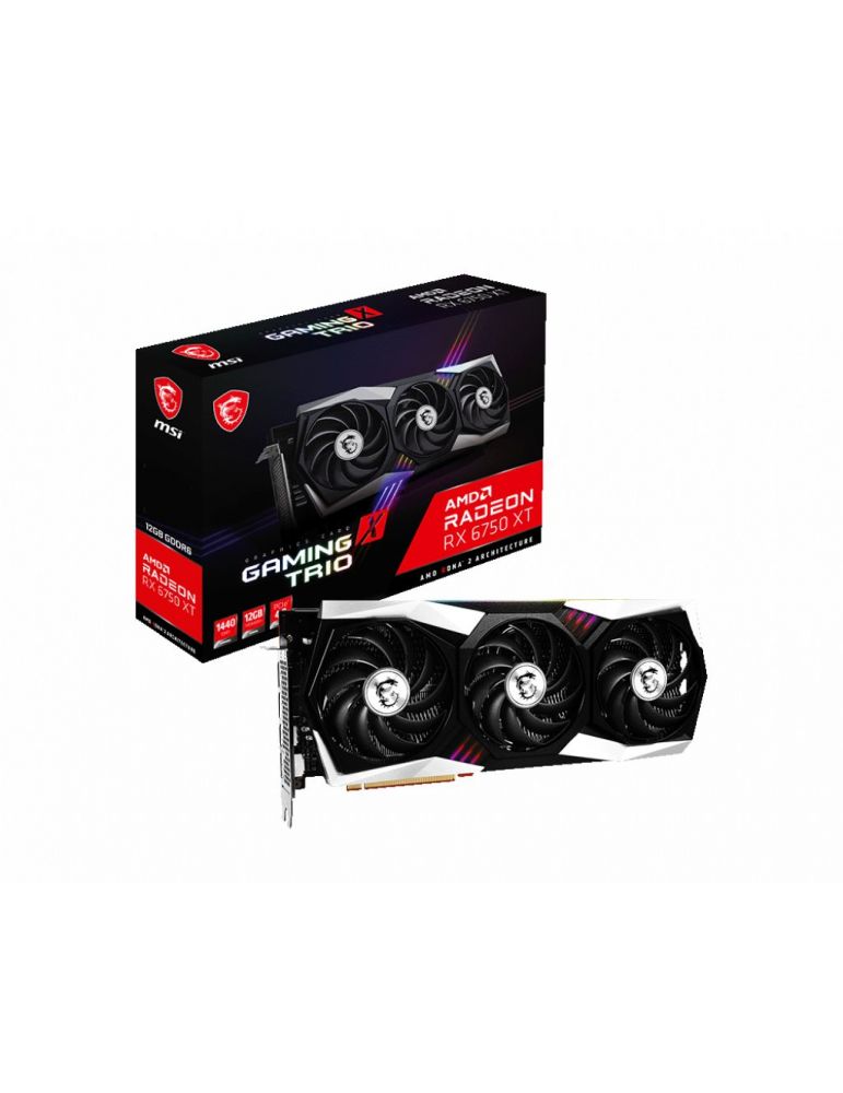 Placa video MSI AMD Radeon RX 6750 XT GAMING X TRIO 12GB, GDDR6, 192bit