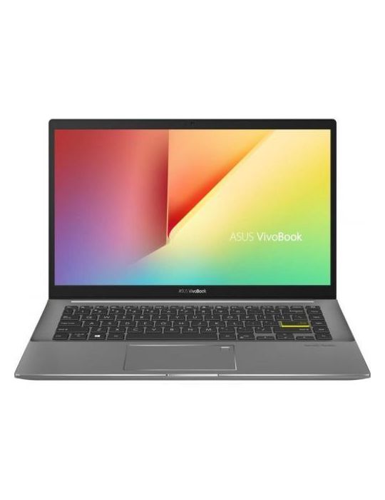 Laptop ASUS VivoBook S14 S433EA-KI2069,Intel Core i5-1135G7,14",RAM 8GB,SSD 512GB,Intel Iris Xe Graphics,No OS,Indie Black Asus 