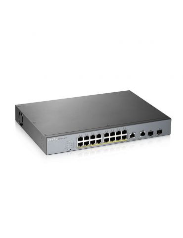Zyxel GS1350-18HP-EU0101F switch-uri Gestionate L2 Gigabit Ethernet (10/100/1000) Power over Ethernet (PoE) Suport Gri Zyxel - 1 - Tik.ro