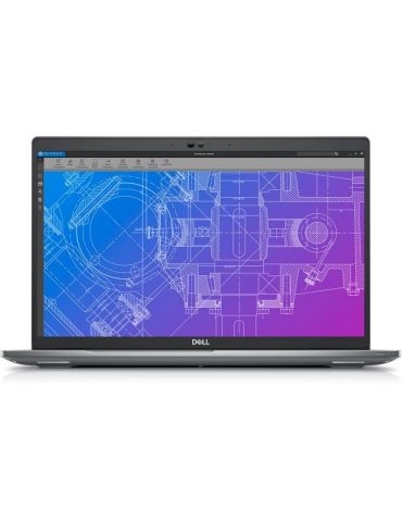 Laptop Dell Precision 3570, Intel Core i7-1255U, 15.6inch, RAM 16GB, SSD 512GB, nVidia Quadro T550 4GB, Windows 11 Pro, Grey Del