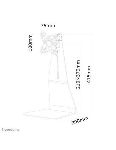 Neomounts by Newstar FPMA-D850 68,6 cm (27") De sine stătătoare Negru Neomounts by Newstar - 3