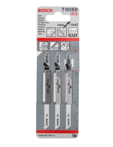 Bosch T 101 BR Lamă ferăstrău mecanic Oțel cu conținut ridicat de carbon (HCS) 3 buc. Bosch - 2