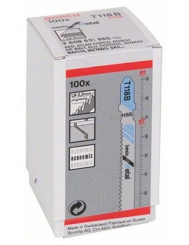 Bosch 2 608 631 965 lamă pentru fierestrău mecanic, fierăstrău de traforaj/fierăstrău sabie Lamă ferăstrău mecanic Oțel Rapid Bo