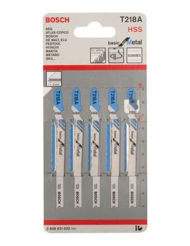 Bosch T 218 A BASIC Lamă ferăstrău mecanic Oțel Rapid (HSS) 5 buc. Bosch - 2