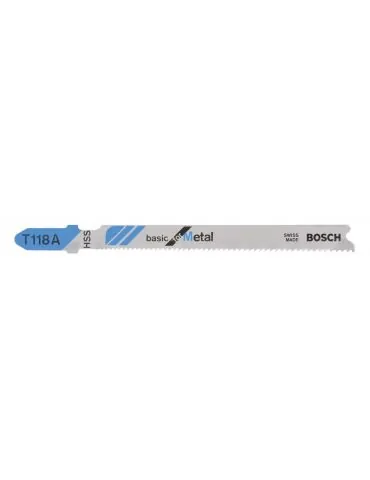 Bosch T 118 A Lamă ferăstrău mecanic Oțel Rapid (HSS) 5 buc. Bosch - 1 - Tik.ro