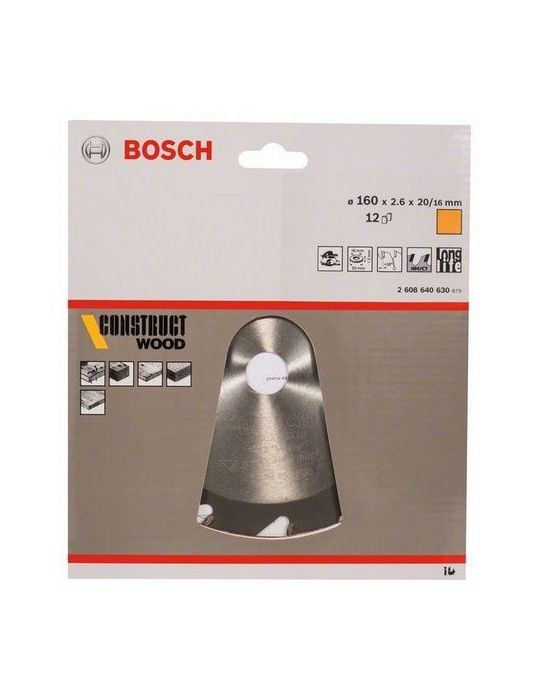 Bosch 2 608 640 630 lame pentru ferăstraie circulare 16 cm 1 buc. Bosch - 2