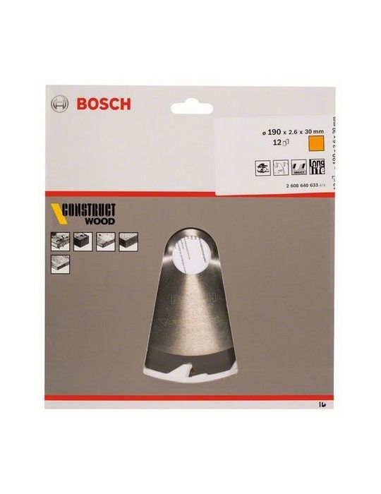 Bosch 2 608 640 633 lame pentru ferăstraie circulare 19 cm 1 buc. Bosch - 2