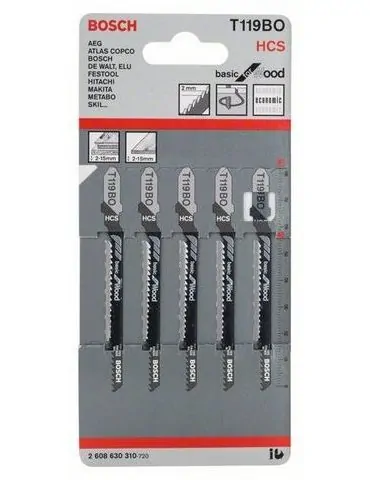 Bosch 2 608 630 310 lamă pentru fierestrău mecanic, fierăstrău de traforaj/fierăstrău sabie Lamă ferăstrău mecanic Oțel cu Bosch - Tik.ro