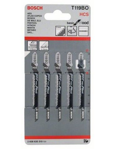 Bosch 2 608 630 310 lamă pentru fierestrău mecanic, fierăstrău de traforaj/fierăstrău sabie Lamă ferăstrău mecanic Oțel cu Bosch - Tik.ro