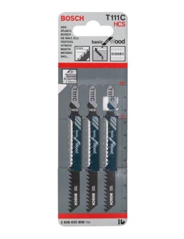 Bosch T 111 C Lamă ferăstrău mecanic Oțel cu conținut ridicat de carbon (HCS) 3 buc. Bosch - 2