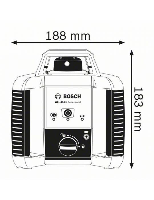 Bosch 0 601 061 800 nivele cu laser Nivelă rotativă 400 m 635 nm ( 1 mW) Bosch - 2