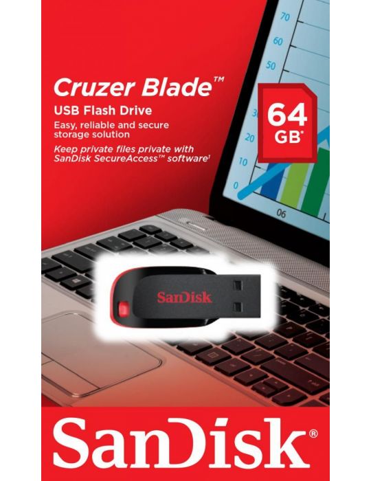Usb flash drive sandisk cruzer blade 64gb 2.0 Sandisk - 1