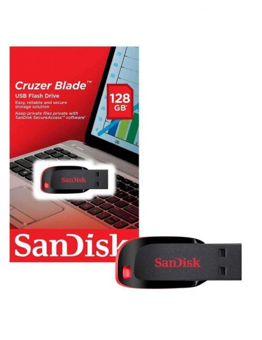 Usb flash drive sandisk cruzer blade 128gb 2.0 Sandisk - 1