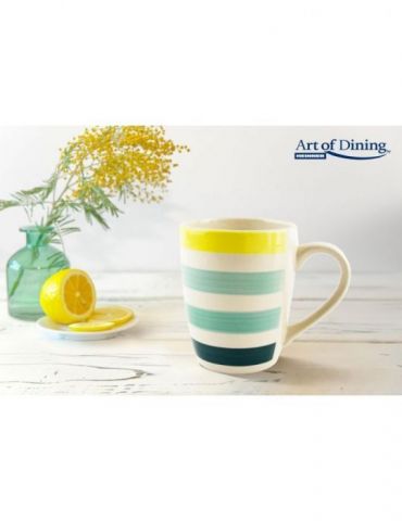 Cana ceramica 354 ml lara albastru Heinner - 1