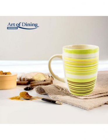 Set 3 x cana ceramica 285 ml sara d7.6*h9.9cm verde Heinner - 1 - Tik.ro