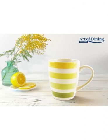 Set 3 x cana ceramica 354 ml lara d8.5*h10.5cm verde Heinner - 1 - Tik.ro