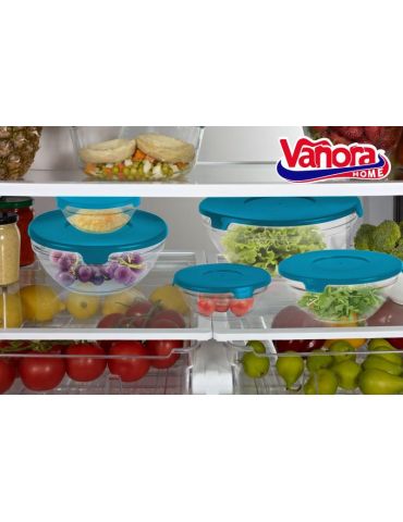 Set 5 boluri de sticla cu capac12 bucati in bax Vanora - 1 - Tik.ro