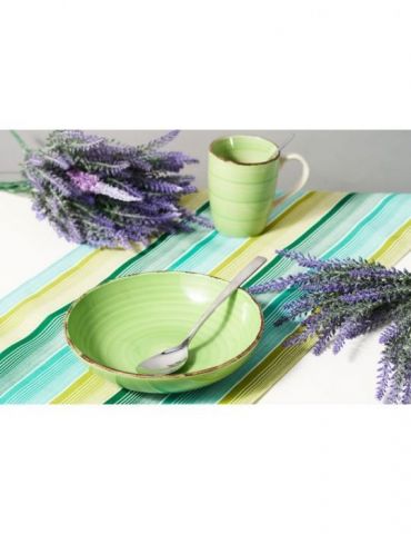 Set 6 farfurii  adanci  ceramica 20 cm gala green Heinner - 1
