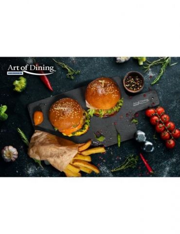 Platou ardezie dreptunghiular cu maner  38x19cm
dimensiuni : 38x19cm lungime Heinner - 1
