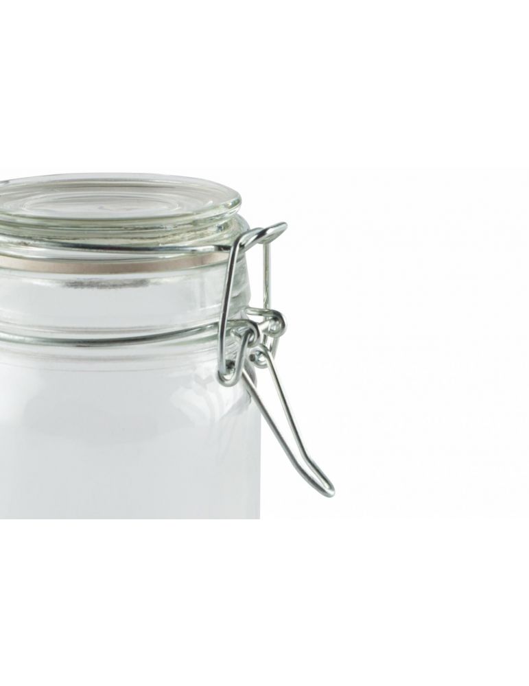 Borcan depozitare sticla cu capac 250 ml material : sticla
