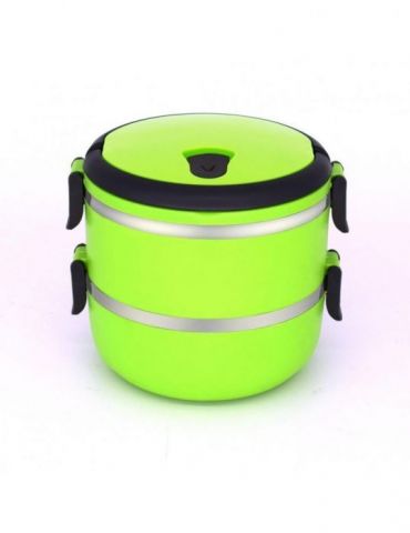 Caserola termica dubla   2x0.7l verde inox interior plastic exterior mentine Heinner - 1