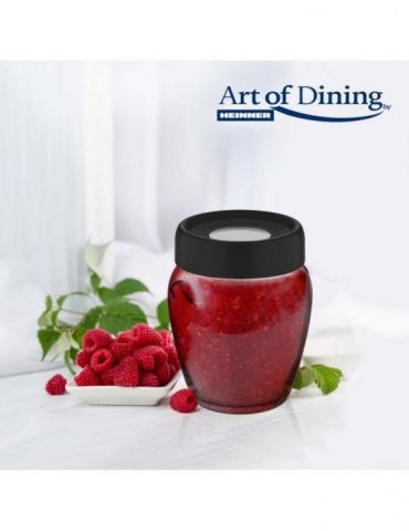 Borcan depozitare sticla cu capac580 ml dia: 10 cm inaltime: Heinner - 1
