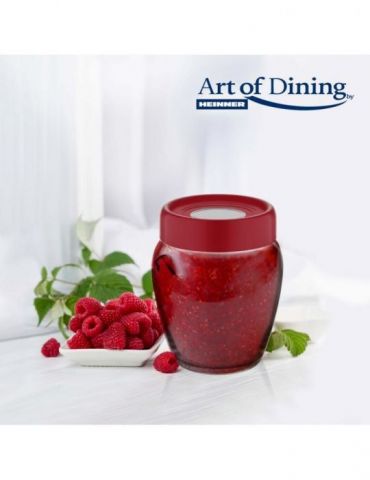 Borcan depozitare sticla cu capac580 ml dia: 10 cm inaltime: Heinner - 1