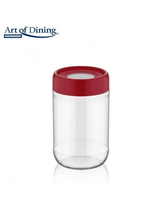 Borcan depozitare sticla cu capac660 ml dia: 8.5 cm inaltime: Heinner - 1